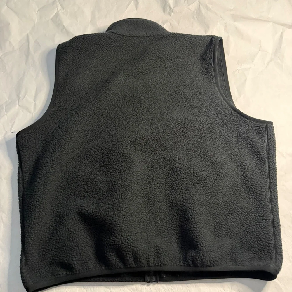 Nike‎ Mens Black Sherpa Pile Fleece Vest Zip Up Hiking Gilet Swoosh Outdoor XXL